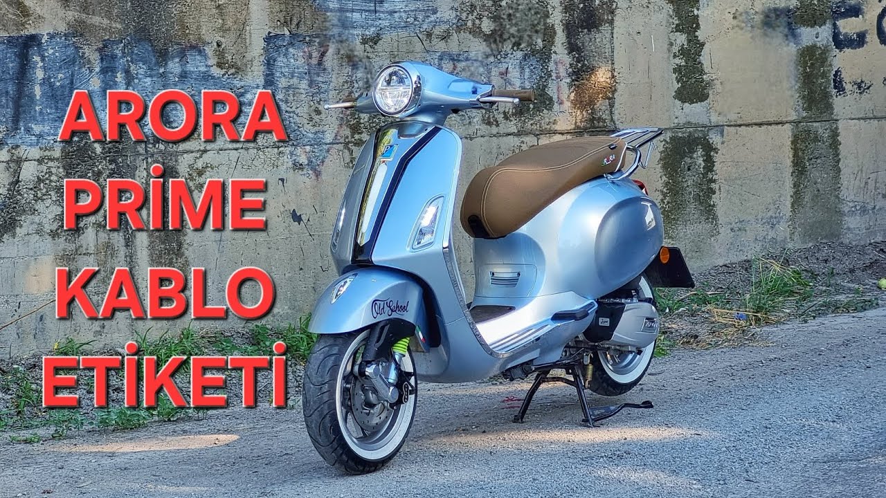 Vespa görünüm arora prime 50 kablo etiketi vespa