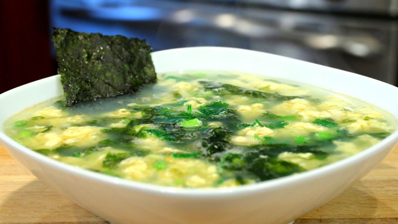 Easy Egg Drop Soup with Seaweed |紫菜蛋花汤