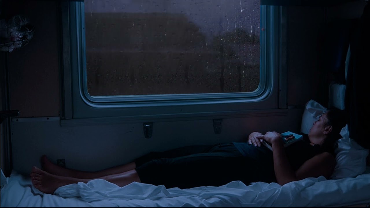 Sleep Immediately With Heavy Rain On Window On The Train Journey - Rain Sounds For Sleeping ASMR
