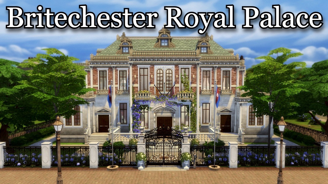 Building a Royal Palace in Britechester with Minimal Packs! Sims 4 Speedbuild
