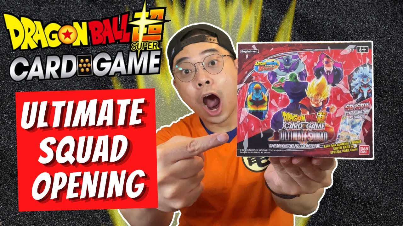 NEW English Dragon Ball Super Card Game set! BT17 Ultimate Squad Booster Box Opening!