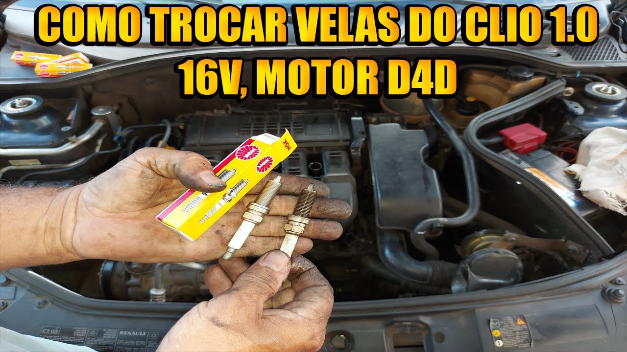 COMO TROCAR VELAS DO CLIO 1.0 16V, MOTOR D4D PRIMEIRA GERAÇÃO.