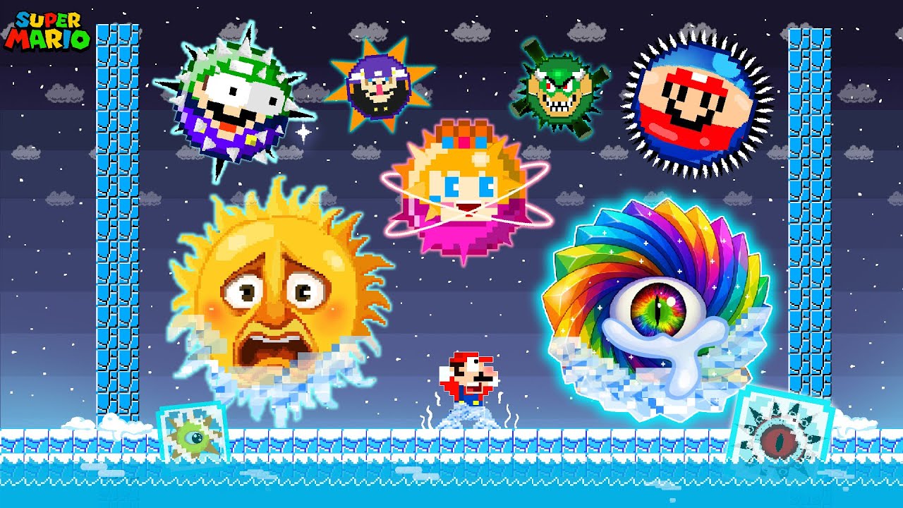 Mario vs Suika | EVOLUTION of Mr.Sun COLD New PHASE 1 - SAD STORY! (Sprunki Compilation)