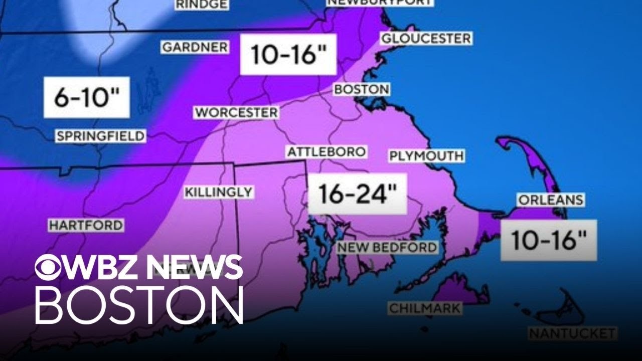 Newest Boston forecast shows blizzard warning in Massachusetts, 2 feet of snow could fall