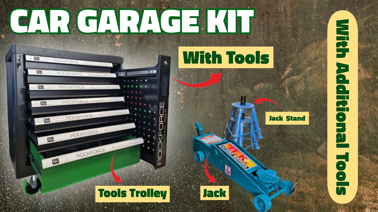 CAR GARAGE KIT IN BUDGET WITH TOOLS TROLLEY | UNBOXING | SURAT | CAR GARAGE KIT | KINGTOOLS |