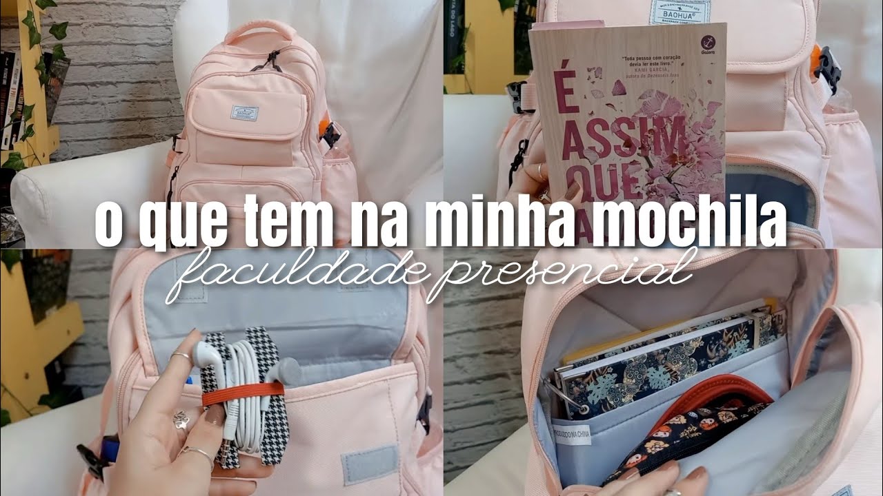 O que tem na minha mochila da faculdade - 5° período (presencial) de biomedicina | science luh