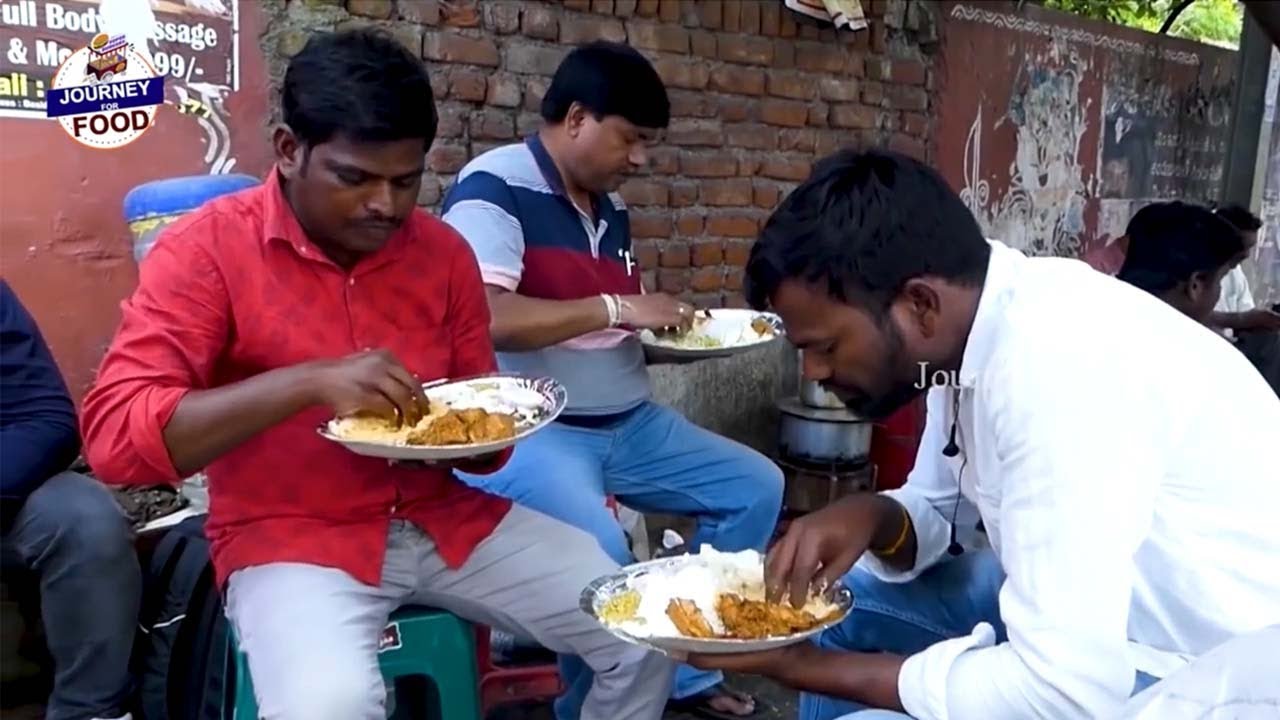Cheapest RoadSide Unlimited Meals | Indian Street Food | #Journey for food #Vegmeals #NonVegMeals