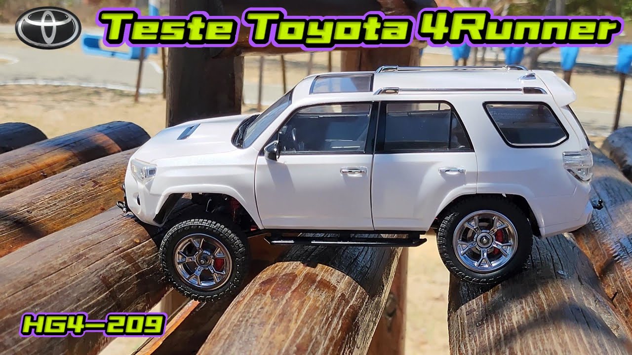 Testando Toyota 4runner HG4 209 RC Crawler 4x4 de controle remoto