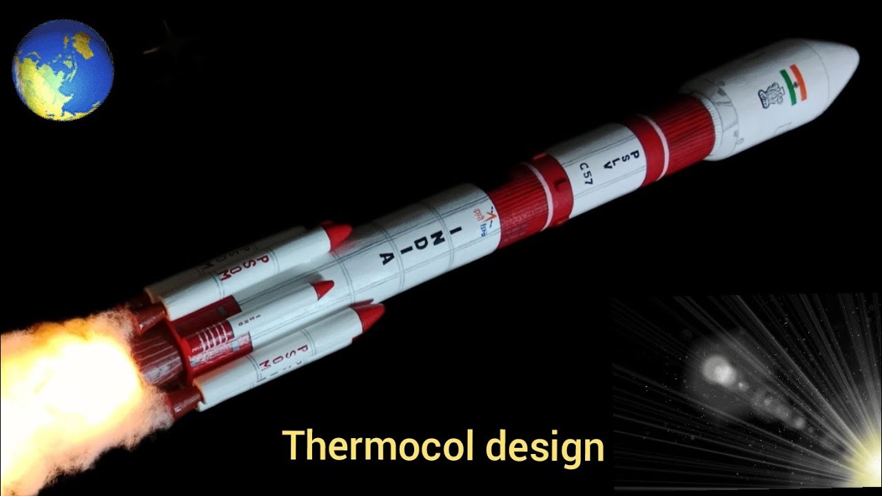 how to make Aditya l1 PSLV C57 rocket on thermocol #adityal1 #isro #viral #viralvideo  #art