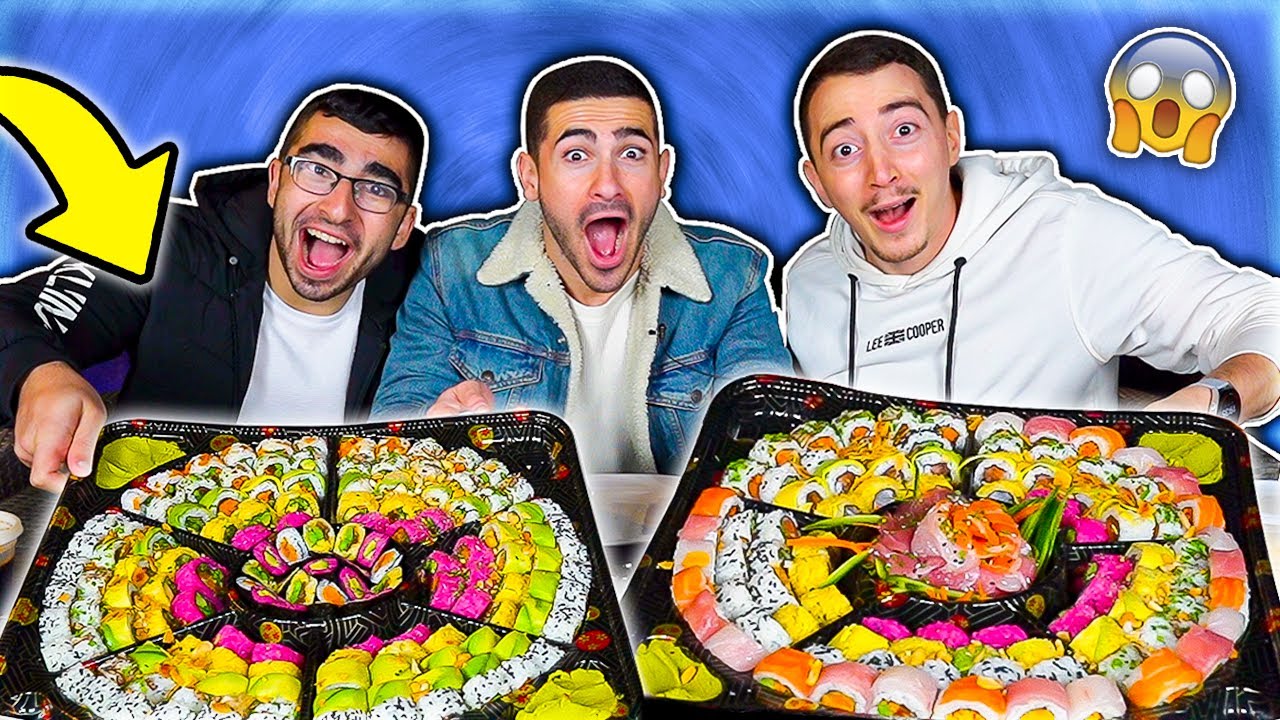 שלישיית הנובים אוכלים 200 סושי !! (10,000 קלוריות)