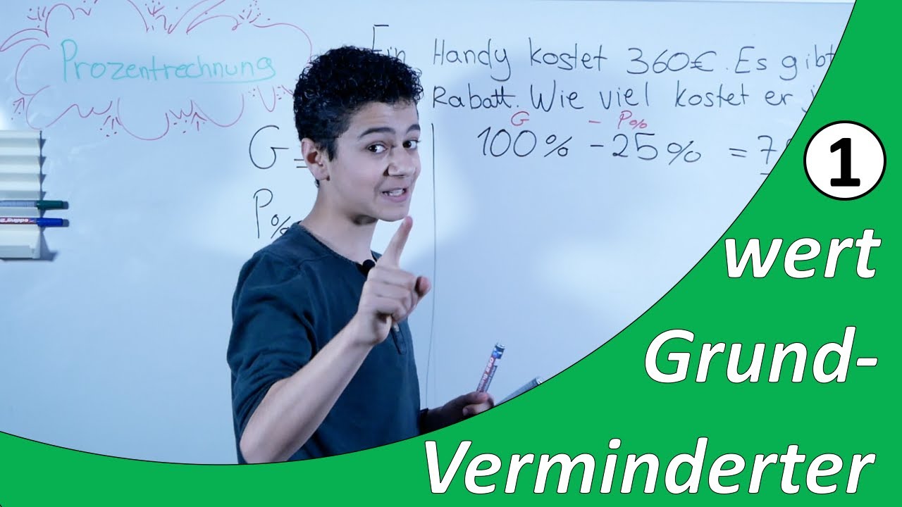 Verminderter Grundwert | Prozentrechnung | Dreisatz | Einfach erklärt