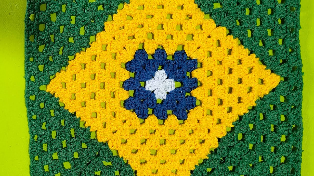  Bandeira do Brasil Square #artesanato #brasil 