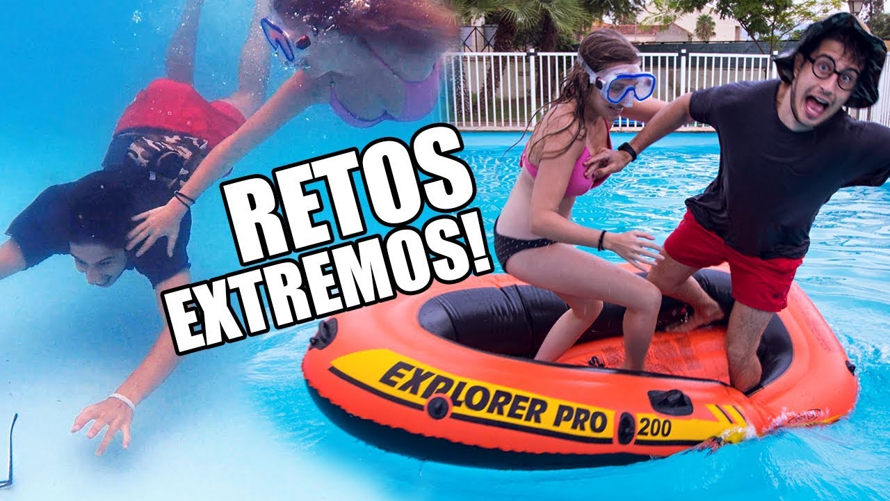 RETOS EXTREMOS con mi NOVIO en la PISCINA!! COMPETICIÓN en PAREJA | Laia Oli
