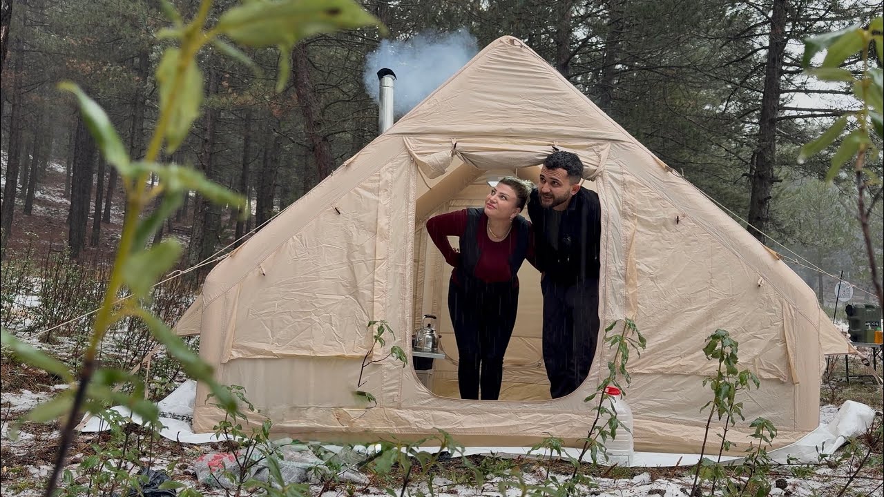 ❄️ Doğa Bize Acımadı! Annemle 2 Gün Kamp
