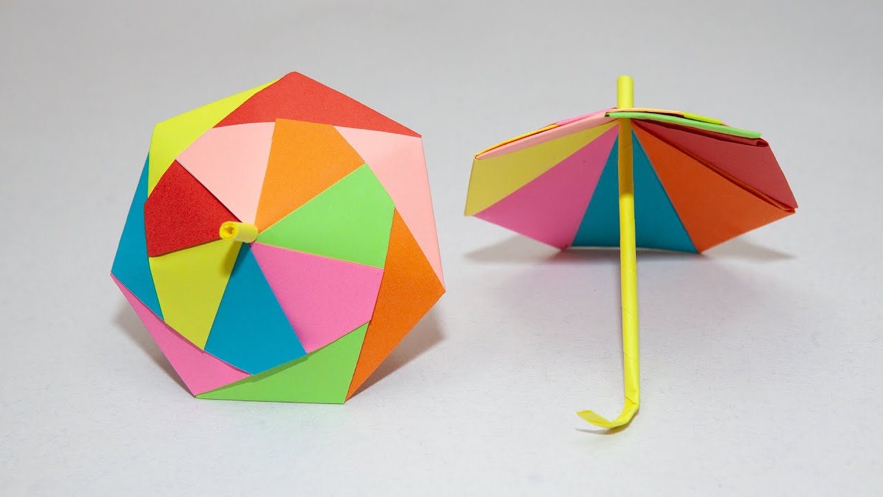 Оригами Игрушка  Зонт из бумаги | Origami umbrella