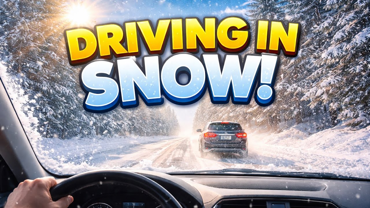 Sunny Winter Drive | Driving Through Snowy Roads on a Beautiful Day