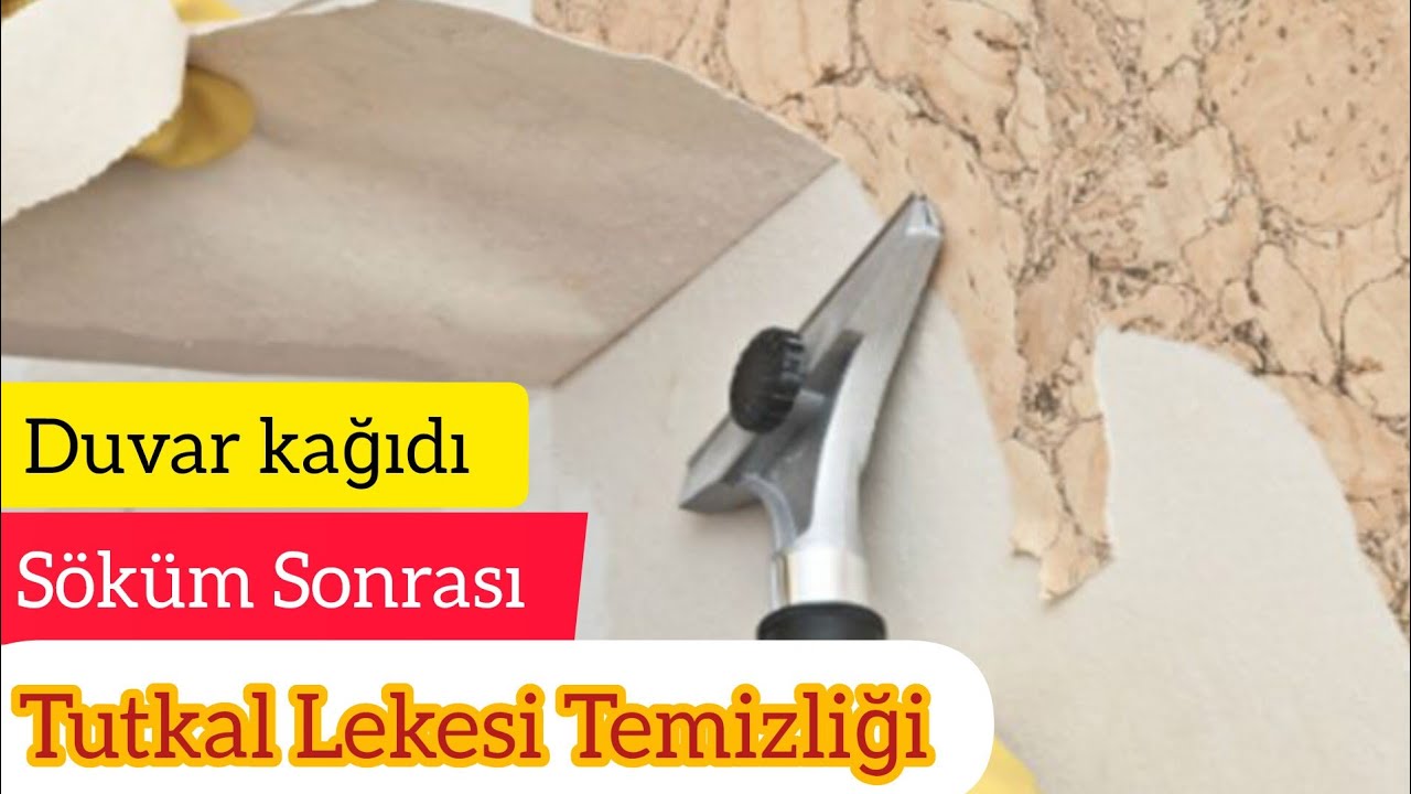 Duvar kağıdı tutkal Lekesi Temizliği