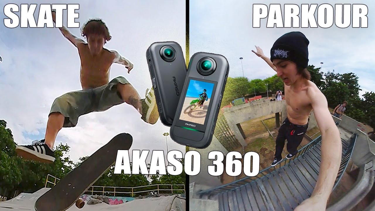 ROL&Ecirc; DE SKATE E PARKOUR: Estreando a Camera Akaso 360