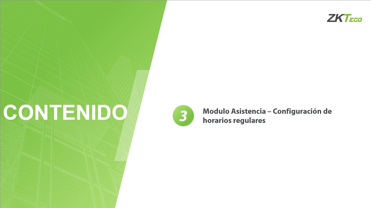 3.- ZLink - Como crear horarios regulares de asistencia