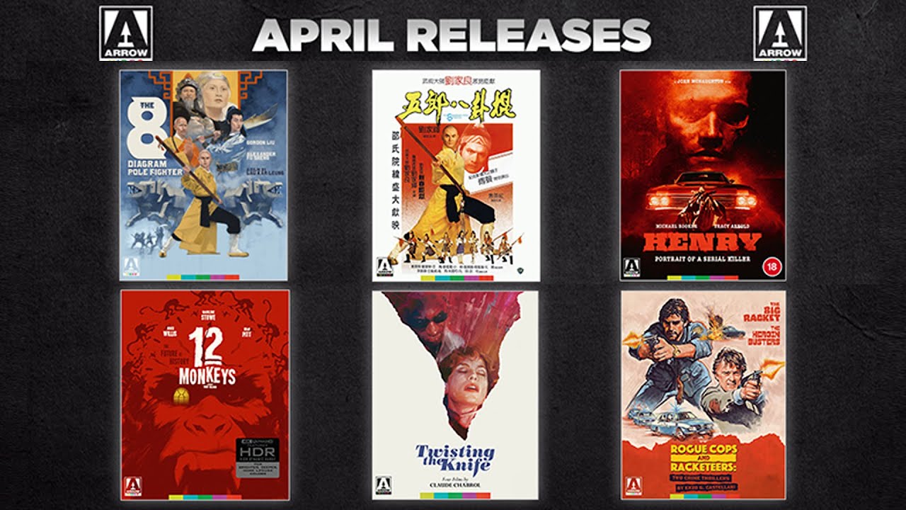 Arrow's April Announcements | Blu-ray | 4K UHD| Horror | Arrow Video | 12 Monkeys | Henry |