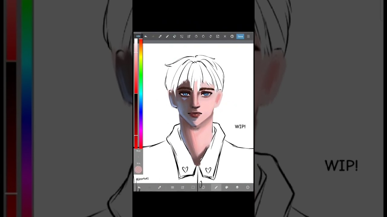 But in order to get it right, you still have to flip! 😫 It's like his split personality 🤣   #art