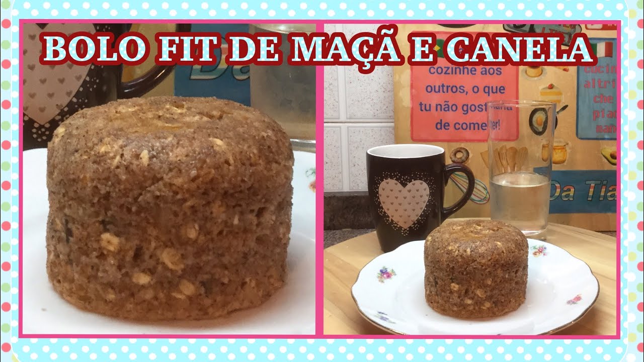 Bolo Fit De Caneca de Maçã e Canela