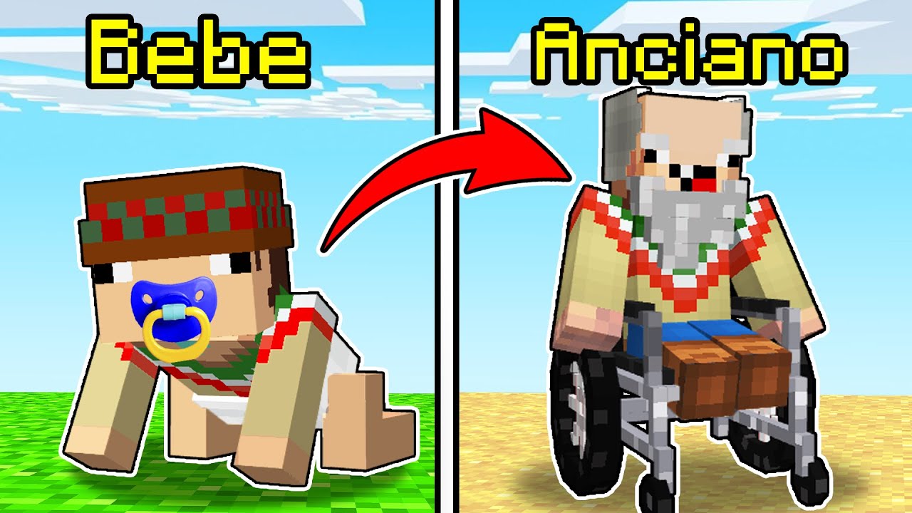 ¡Minecraft PERO podemos ENVEJECER! 👶🏻⌛👴🏻 SILVIOGAMER MINECRAFT PERO