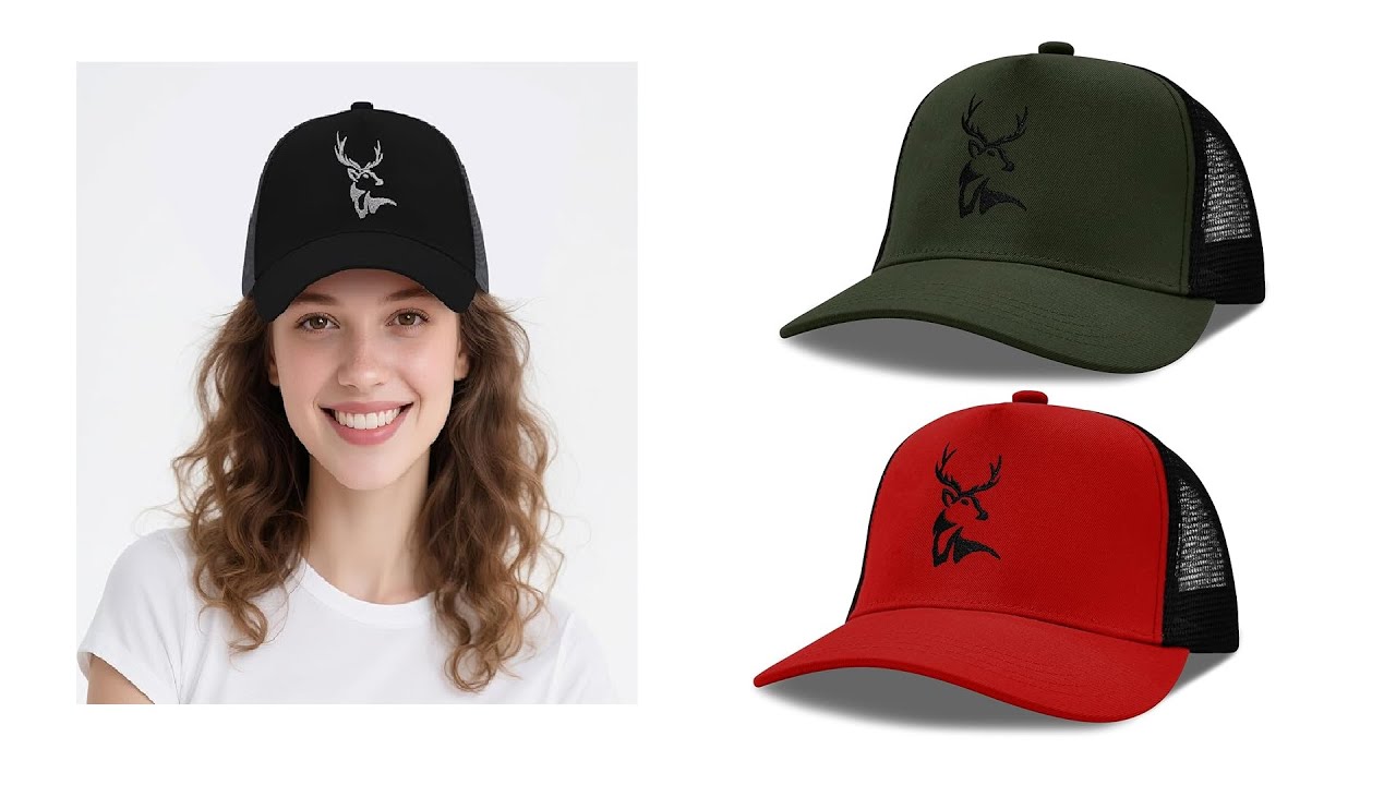 Deer Hunting Trucker Hat for Men | Mesh Cap for Outdoors 