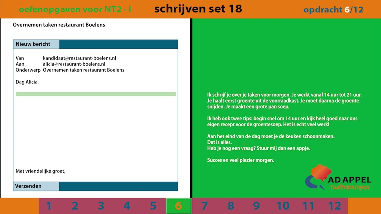 Staatsexamen B1 - Examenopgaven Set 18 – Schrijven.