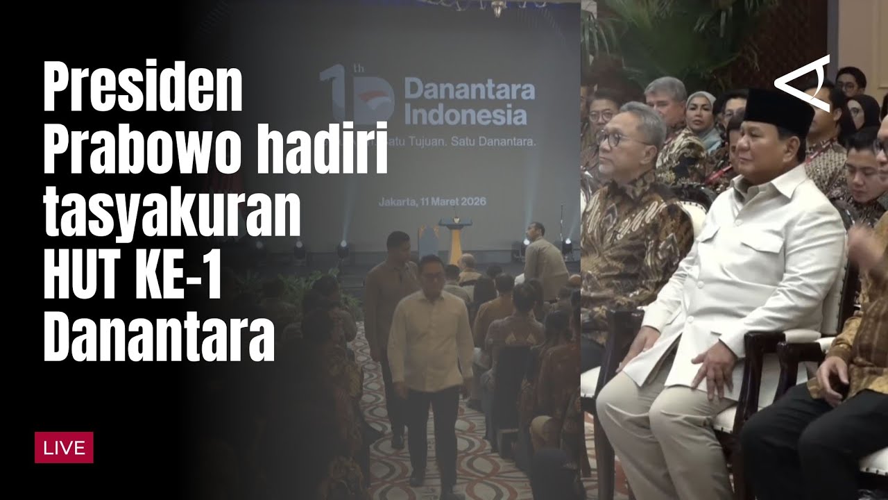 [LIVE] Presiden Prabowo Hadiri HUT Ke-1 Danantara (11/3)