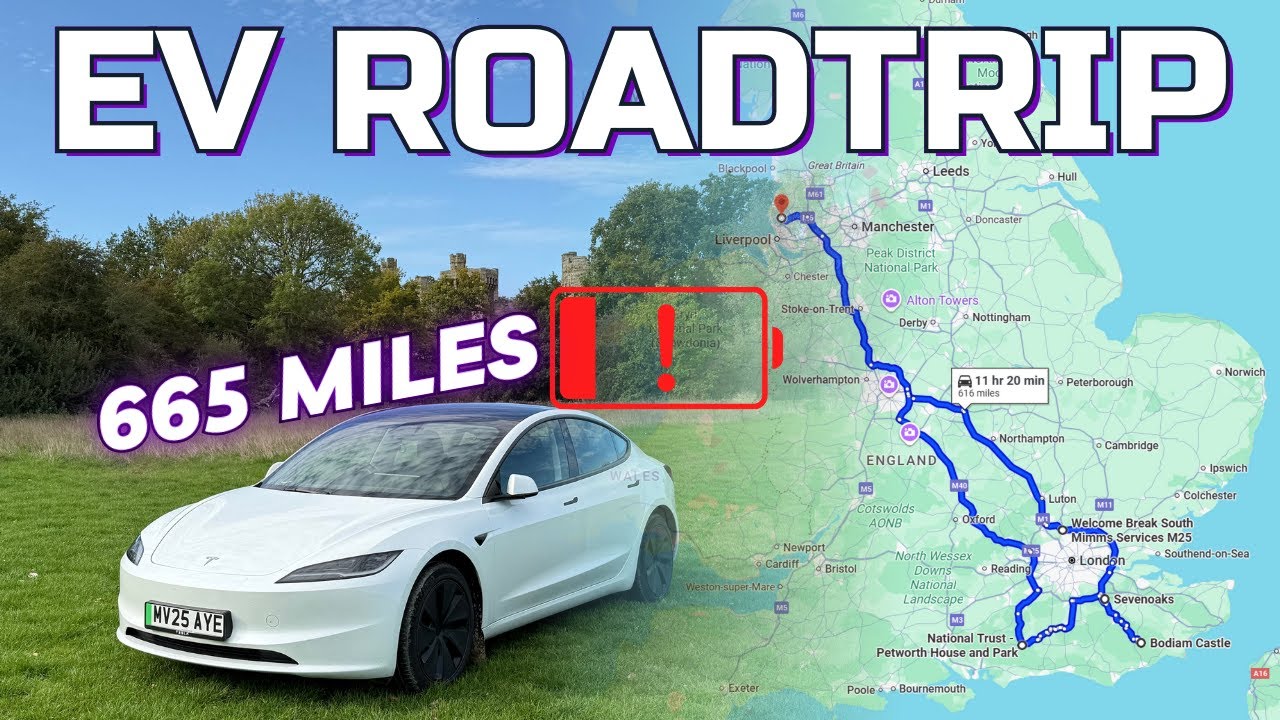 665-мильное путешествие на электромобиле | Справится ли Tesla?