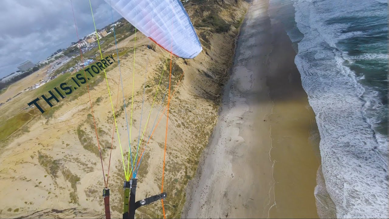 Paragliding in Strong Torrey Pines (~18-20 mph)