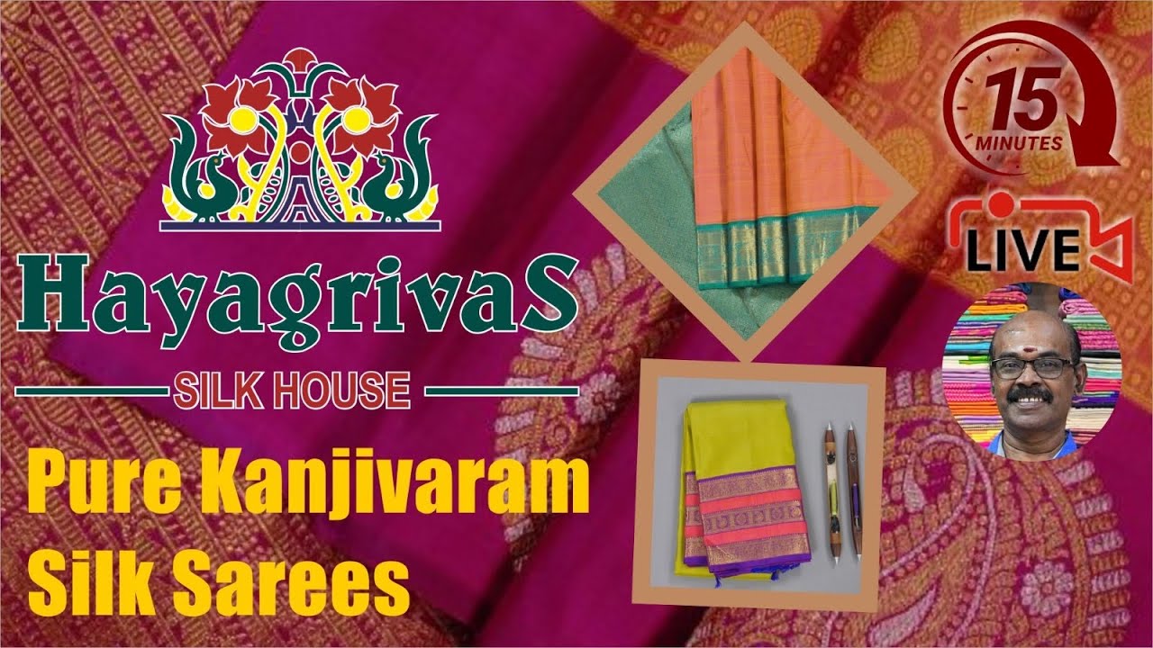 15 mins live with Hayagrivas/ Pure Kanchipattu | Hayagrivas Handloom Silk Sarees #originalsilksarees