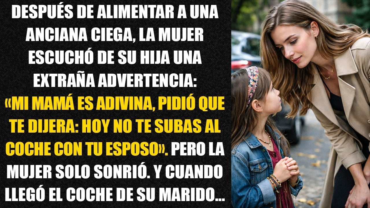 Después de alimentar a una anciana ciega, la mujer escuchó de su hija una extraña advertencia...
