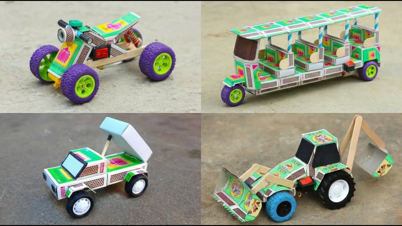 Turning Matchboxes into Mini Vehicles 😲 | Handmade Toy Ideas