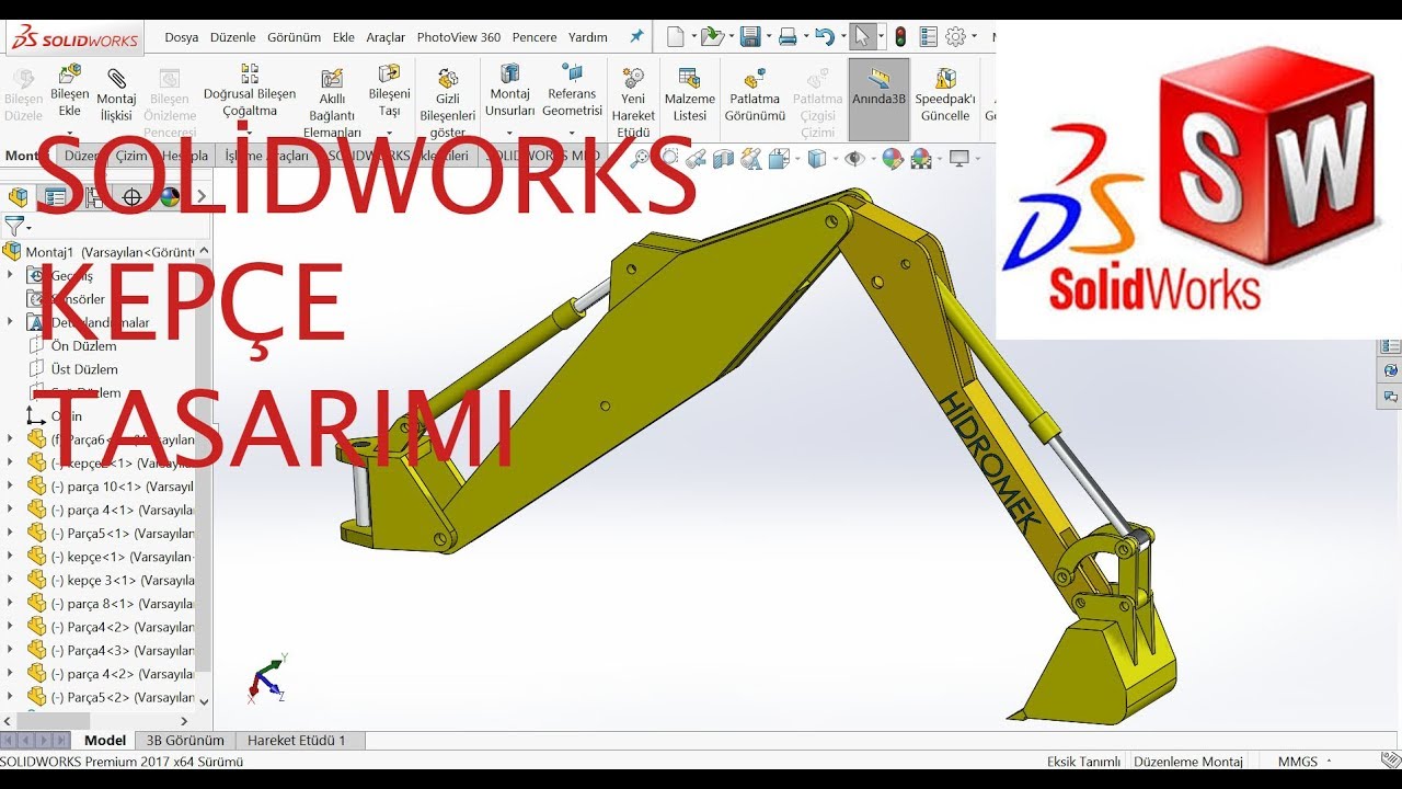 SOLİDWORKS KEPÇE TASARIMI