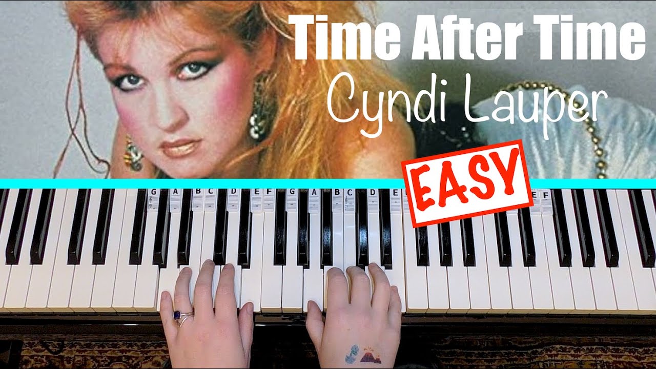 TIME AFTER TIME - Cyndi Lauper Piano Tutorial [chords accompaniment]