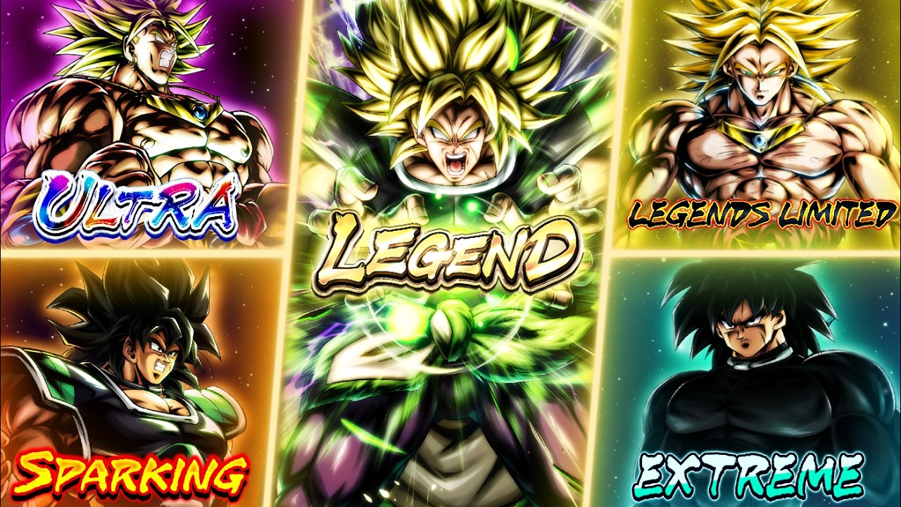 Using EVERY Rarity Broly in Dragon Ball LEGENDS!