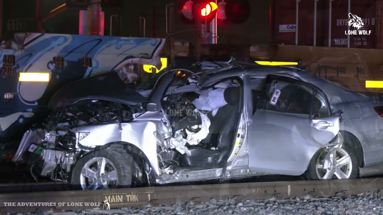 JURUPA VALLEY | TRAIN VS. CAR *Video is from the recovery of the car*
