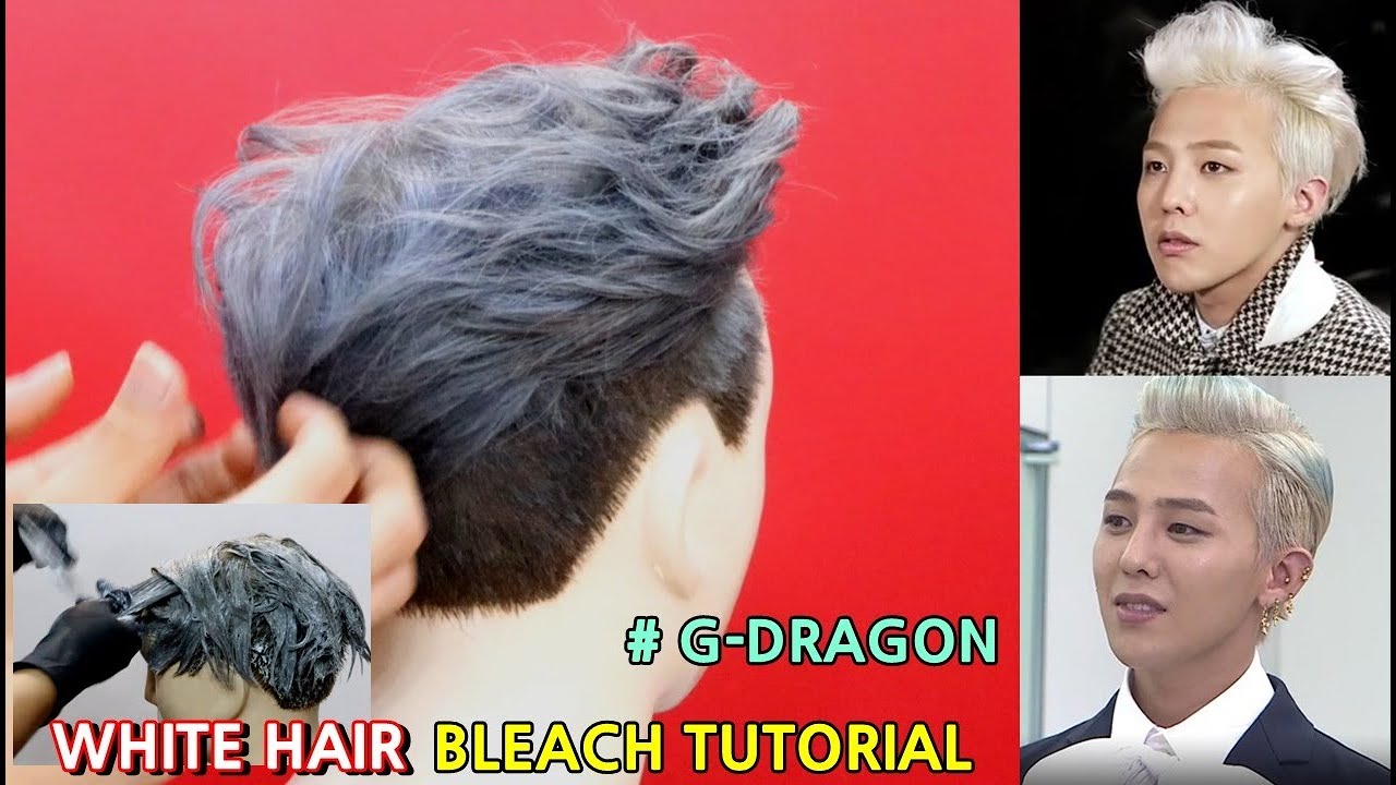 BIGBANG G-DRAGON HAIRCUT & WHITE HAIR BLEACH TUTORIAL