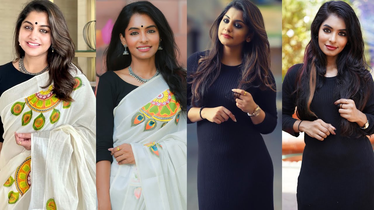 Meera Nandan Inspired look|Recreated 10 looks of Meera Nandan |Thick Kajal look|Asvi Malayalam