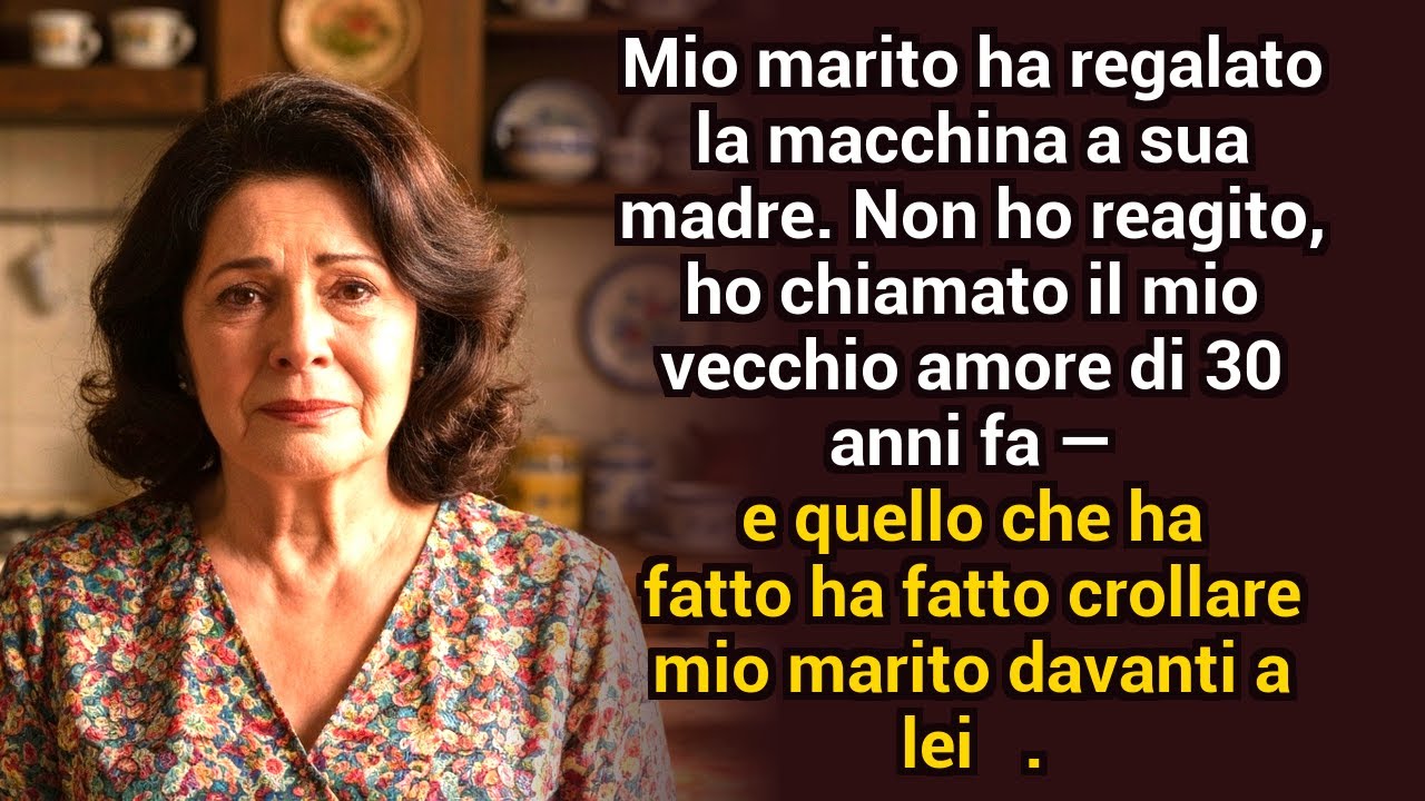 Mio marito ha dato la mia auto a sua madre. Sono rimasta in silenzio — ho chiamato un vecchio amore