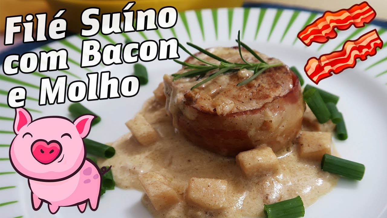 CARNE DE PORCO COM MOLHO DE UMA FORMA MUITO SIMPLES E BARATA!! | FILÉ SUÍNO COM BACON E MOLHO #799
