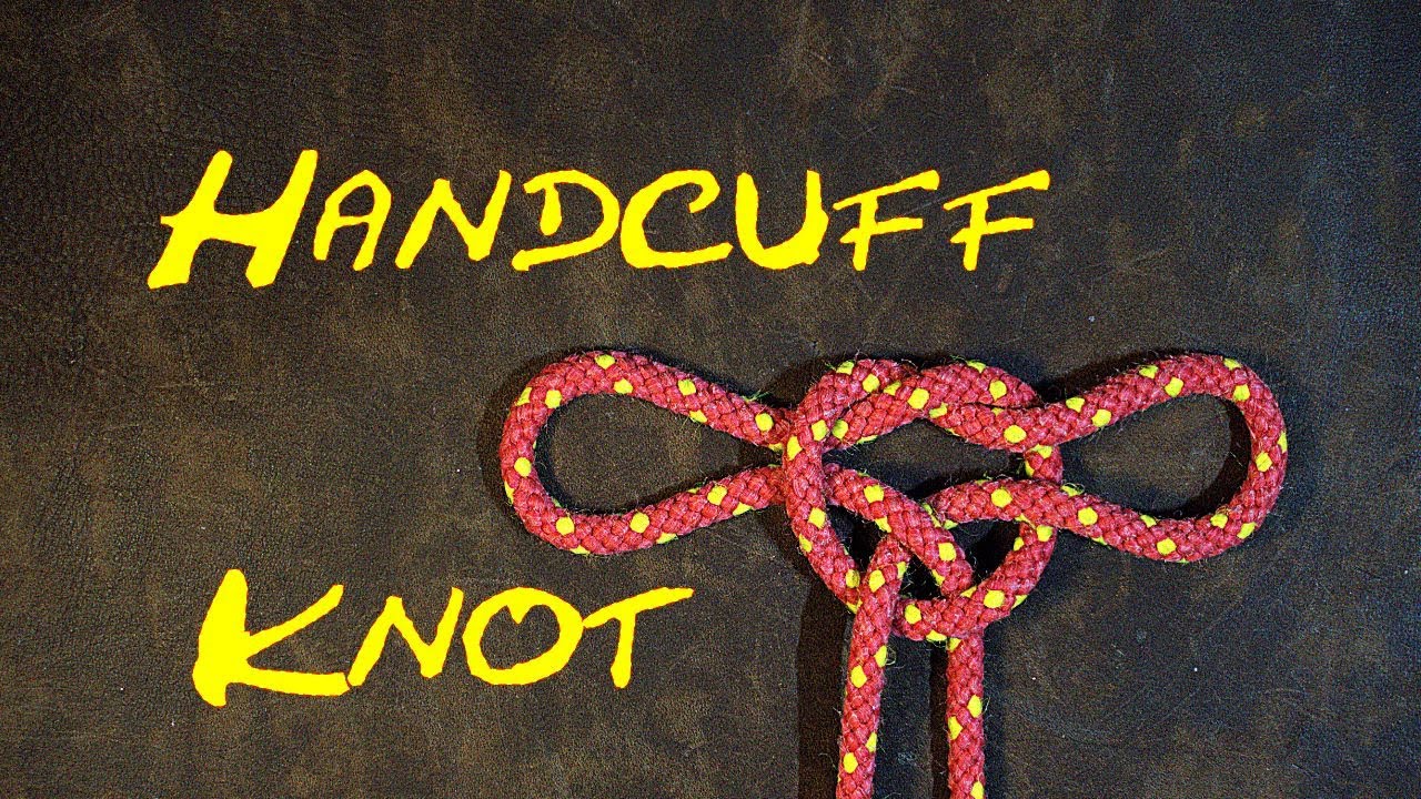 How to Tie Rope Handcuff Knot or Single Jug Sling Knot, or the Hobble Knot - Just the Knot No Chat