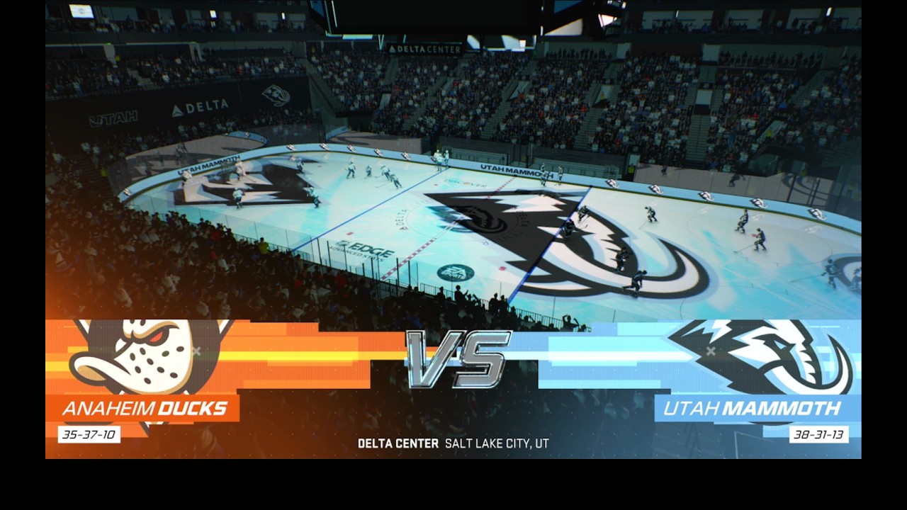 Nhl February madness round 32 Game 15 Anaheim Ducks Vs Utah Mammoth