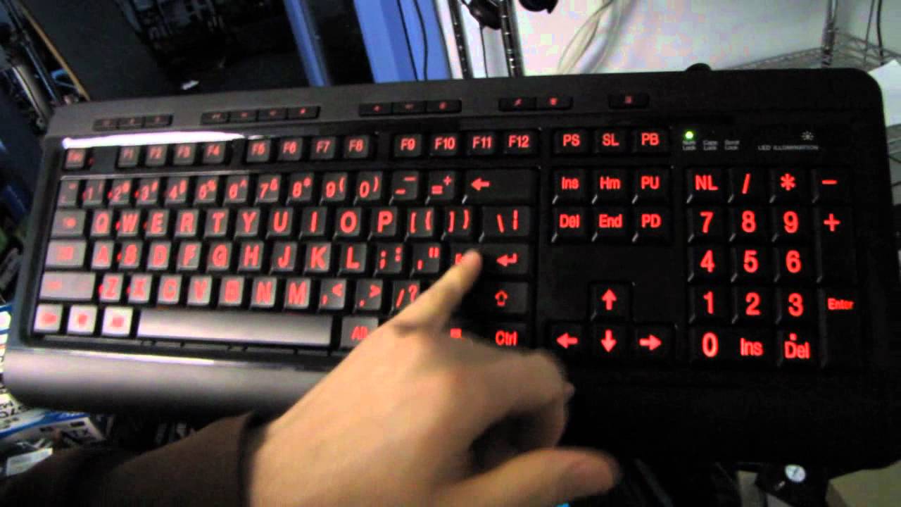 Azio KB505U LARGE Print Backlit Keyboard Unboxing & First Look Linus Tech Tips
