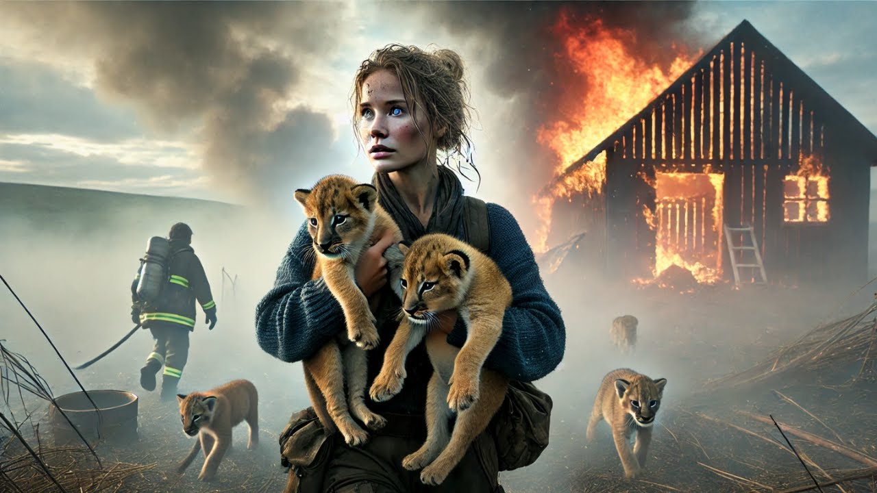 The Den Was Burning to Beams—She Walked Through Smoke and Carried Five Predator Cubs Out in Her Arms