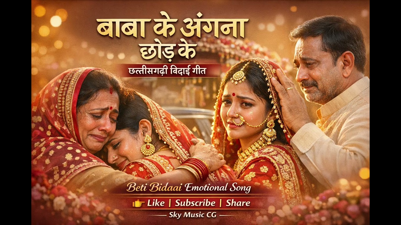 बाबा के अंगना छोड़ के | छत्तीसगढ़ी विदाई गीत | Beti Bidaai CG Song | Emotional Chhattisgarhi Song