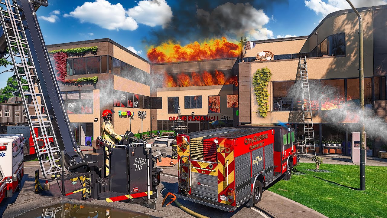 Feuerwehreinsatz: Einkaufszentrum brennt! | Firefighting Simulator: Ignite #5 | Feuerwehr Simulator