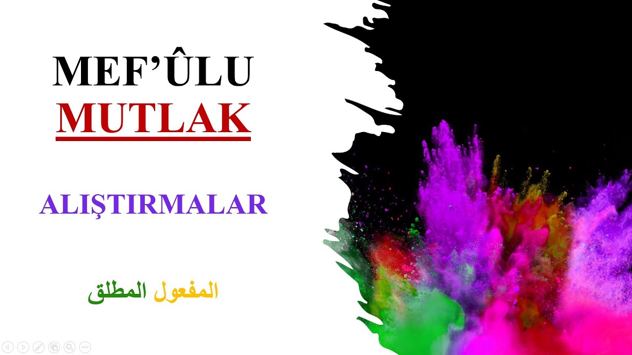 Mef'ûlü Mutlak Alıştırmalar